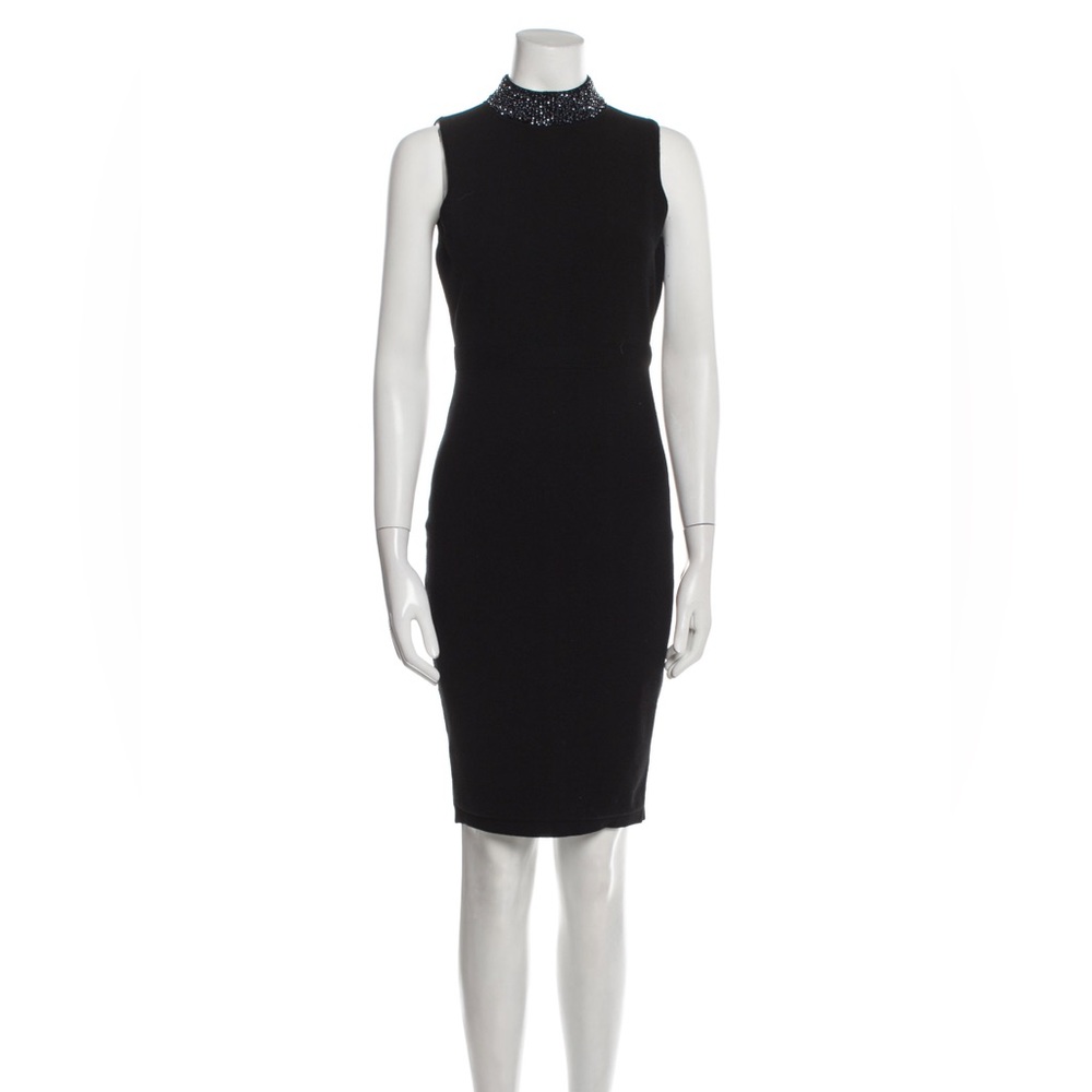 Milly Mock Embellished Neck Midi Dress, Size Medium